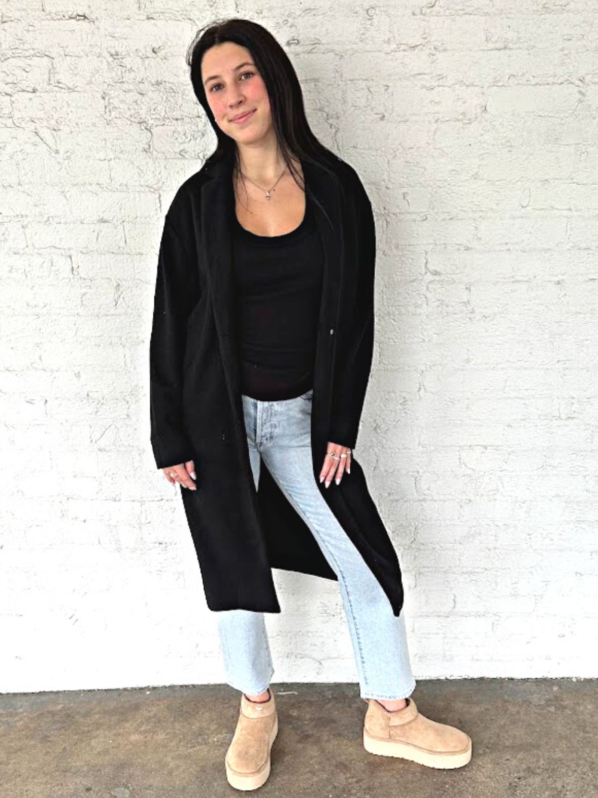 Z Supply Mason Knit Coat in Black | Cotton Island Women's Clothing Boutique