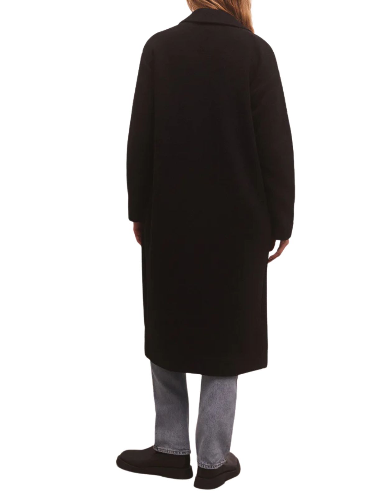 Z Supply Mason Knit Coat in Black Cotton Island Women's Clothing Boutique